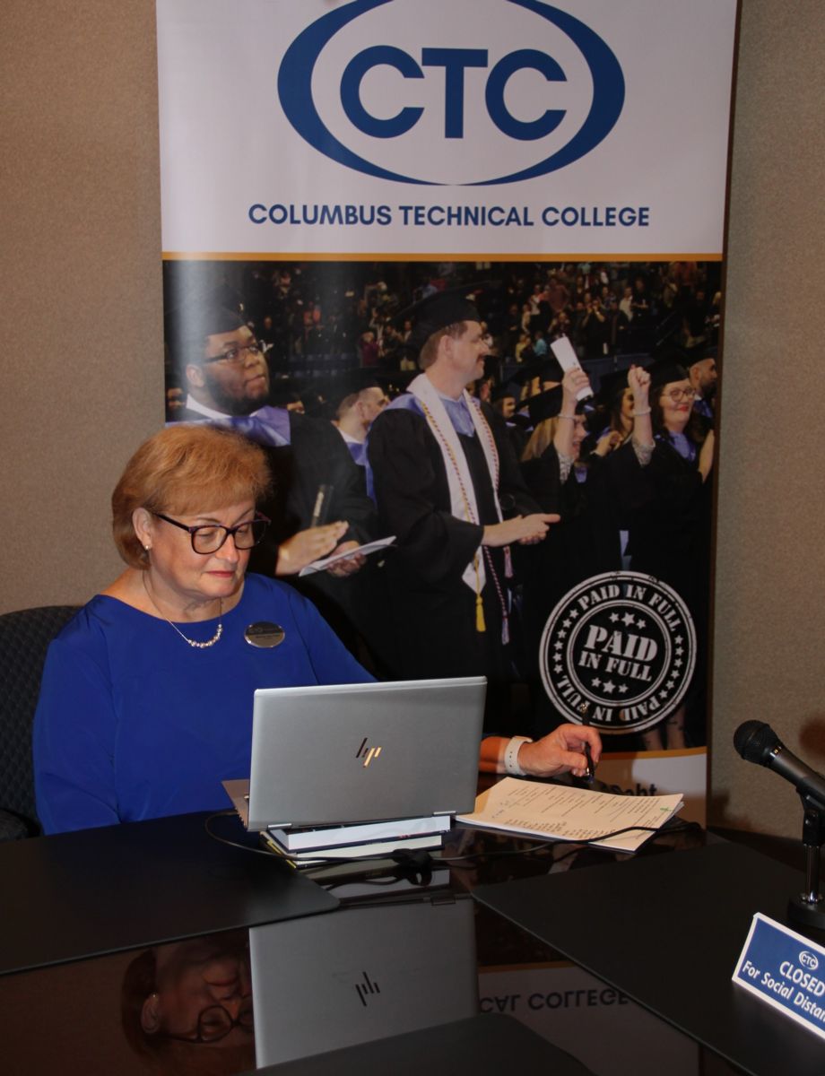 CTC President Martha Ann Todd at the virtual signing ceremony