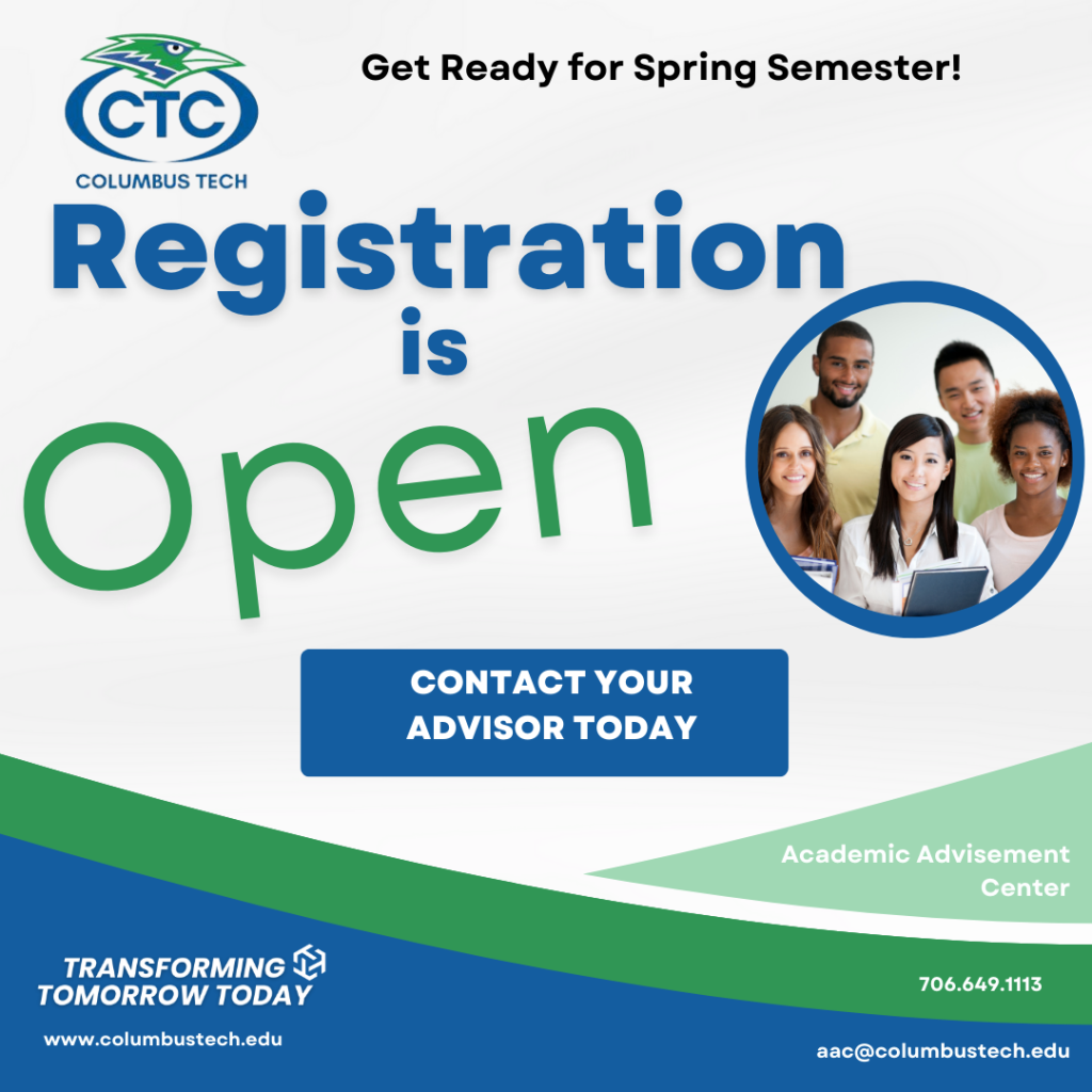 Registration is Open Spring 2025 Columbus Technical College